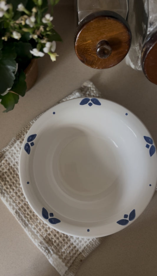 Vintage Pfaltzgraff Blue and White Mixing Bowl