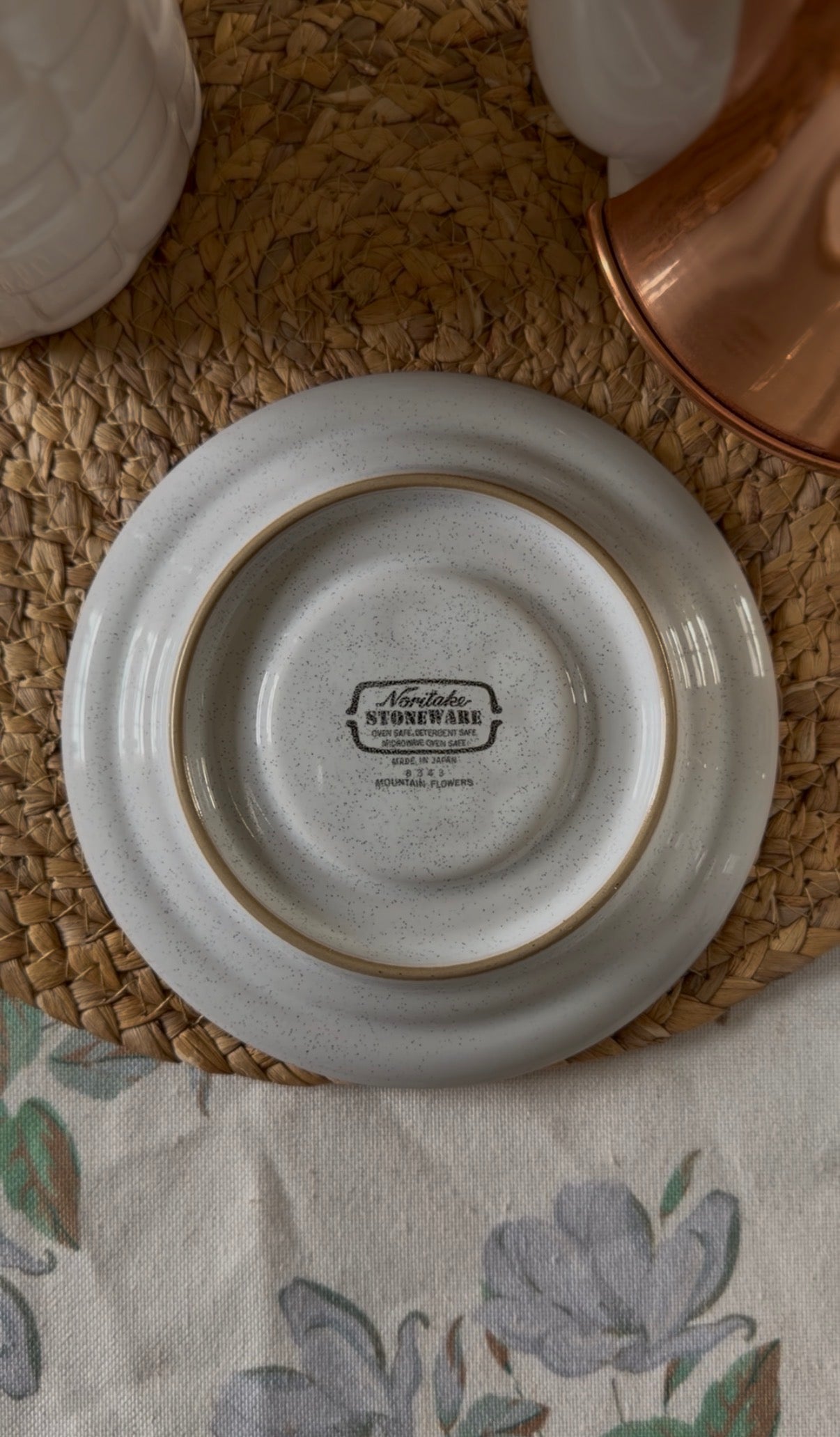 Noritake Stoneware Lily Teacups and Saucers (2 left)