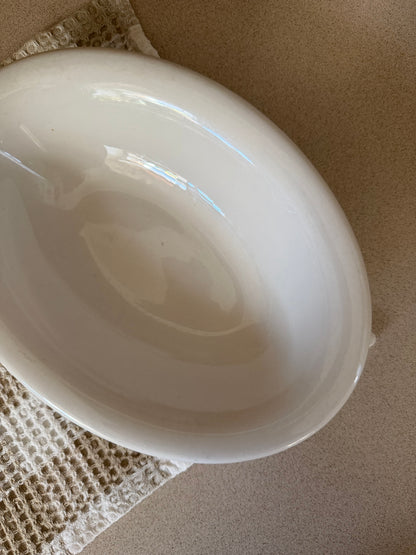 Vintage White Restaurant ware Oval Serving Dish by Homer Laughlin