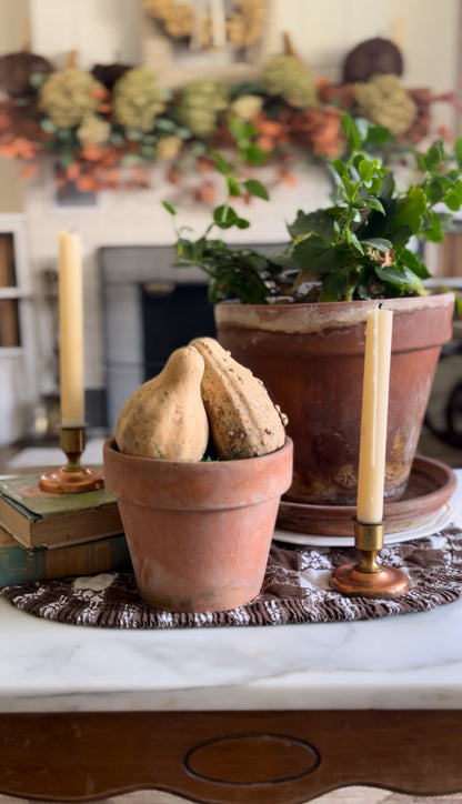 Set of 2 Brass and Copper Candle Holders