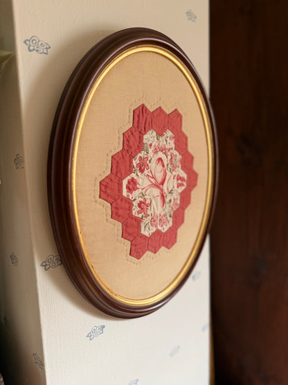 Quilted Bird Art in a Frame