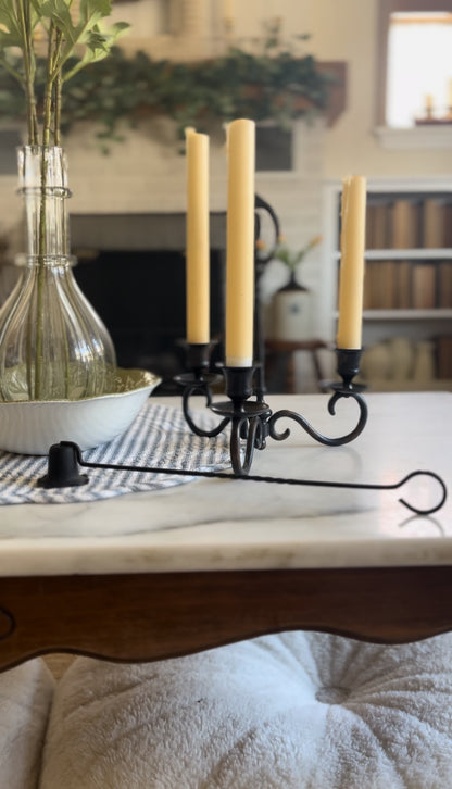 Black Twisted Metal Candle Snuffer