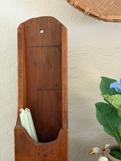 Wooden Candle Box Wall-hanging (flowers and candles not included)