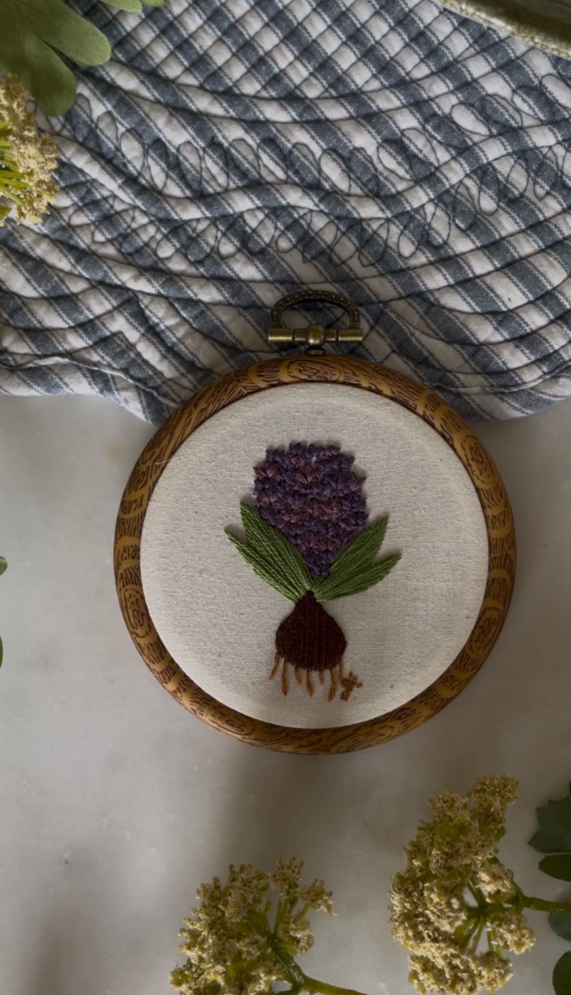 Hyacinth Bulb Embroidery