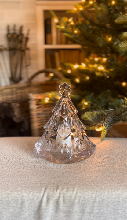Glass Christmas Tree Votive