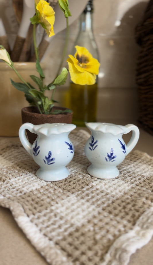 Blue and White Floral Gettysburg PA Salt and Pepper Shakers