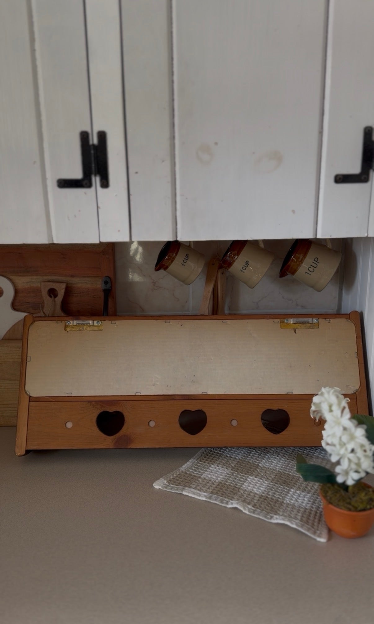Wooden Shelf with Copper Backing