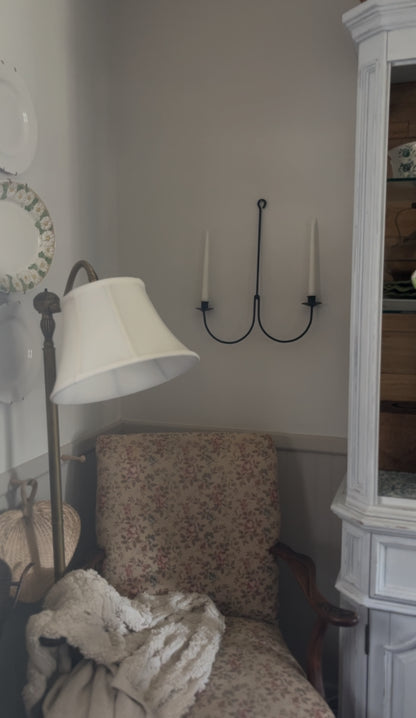 Wrought Iron Double Sconce or Hanging Chandelier