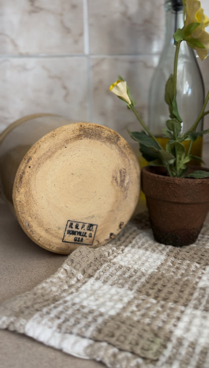Small Vintage Roseville Crock (utensils not included)