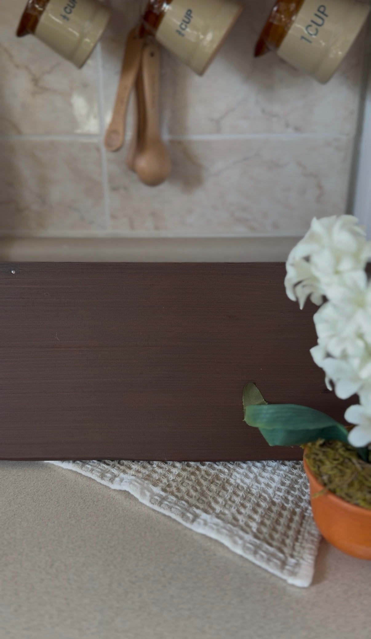 Wooden Shelf with Wrought Iron Corbels and Pegs