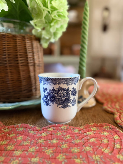 Blue Floral Johnson Bros England Mug