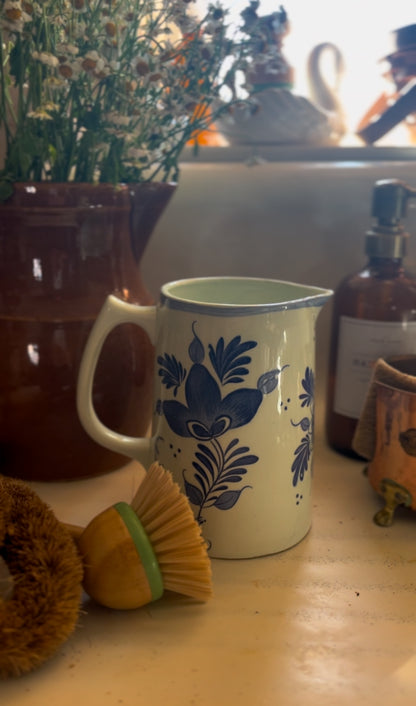 Blue Floral Pitcher