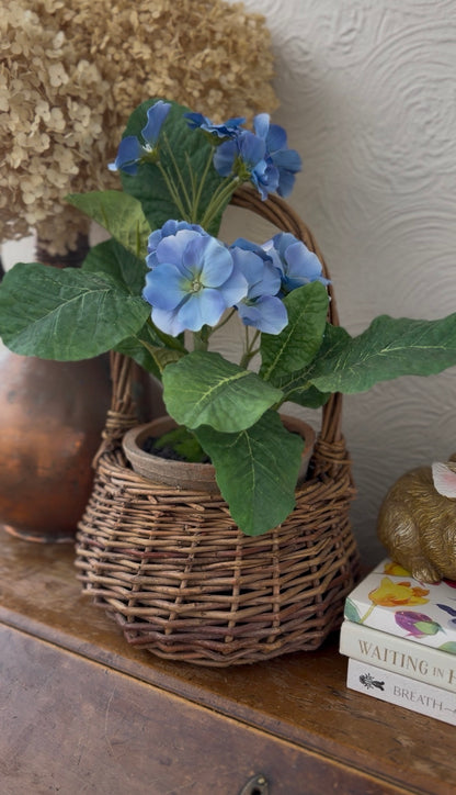 Small Woven Wicker Basket (plant not included)