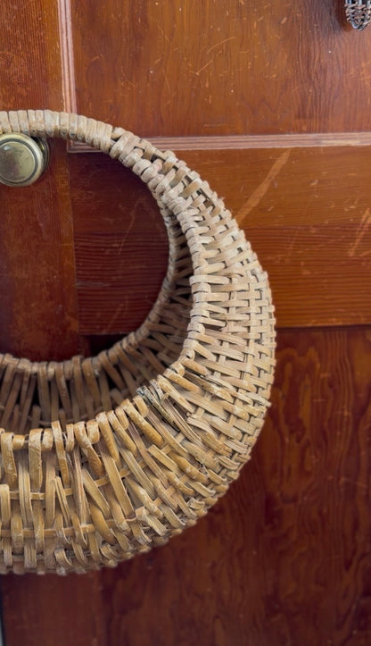 Large Light Wicker Hanging Basket