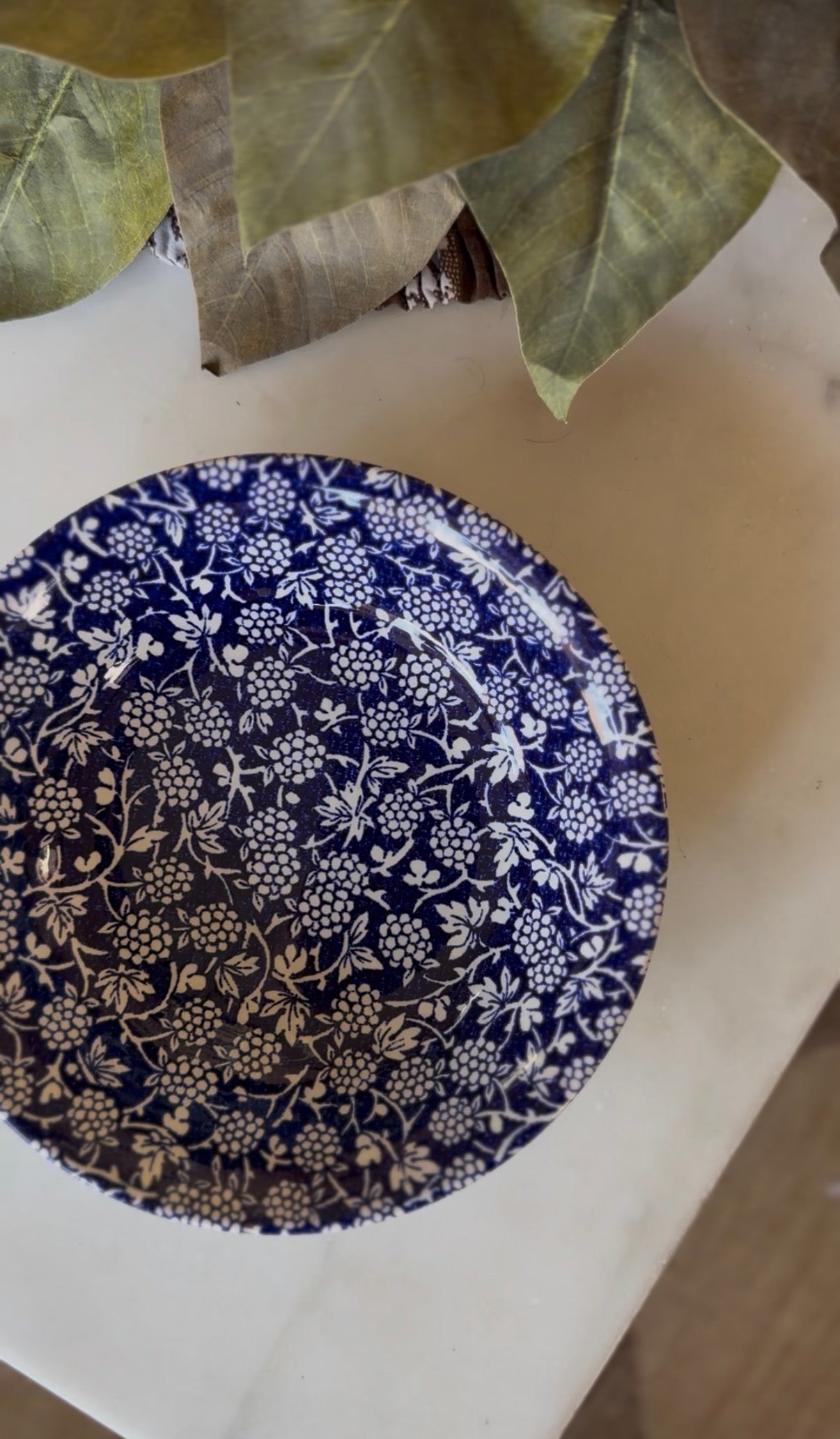 Blue Floral Dishes made in England (sold separately)