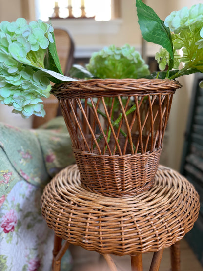 Open-Weave Wicker Basket (flowers not included)