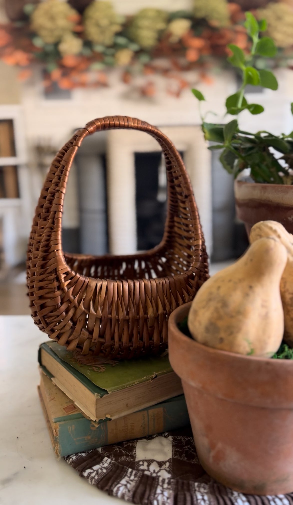 Small Handled Wicker Basket