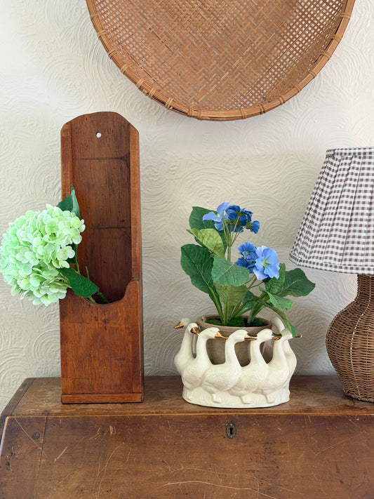 Wooden Candle Box Wall-hanging (flowers and candles not included)