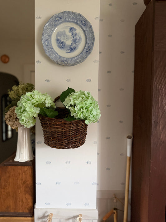 Handwoven Willow Wall Basket (flowers not included)