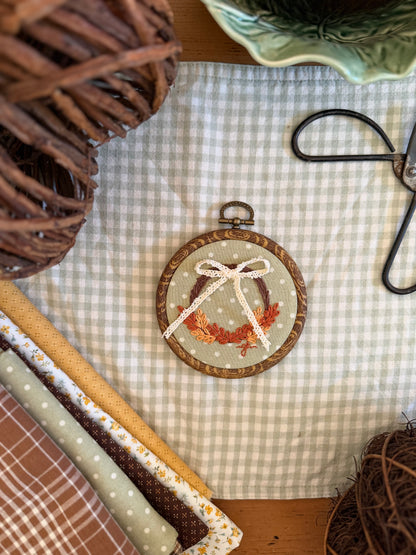 Fall Wreath Embroidery Magnet
