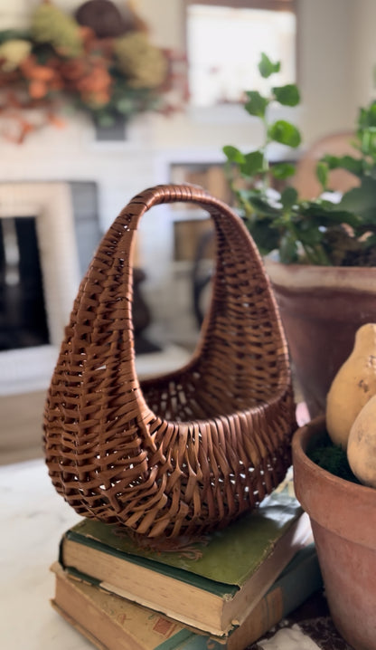 Small Handled Wicker Basket