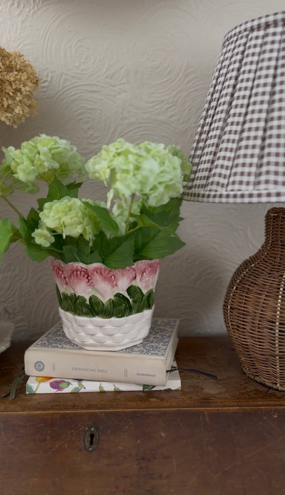 Ceramic Tulip Basket Planter (flowers not included)