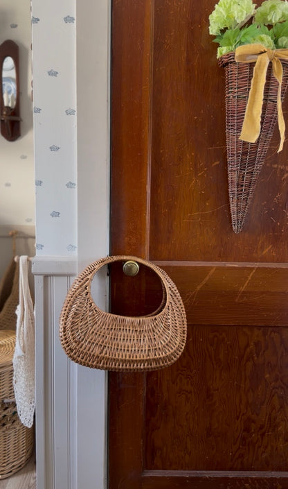 Vintage Wicker Hanging Basket
