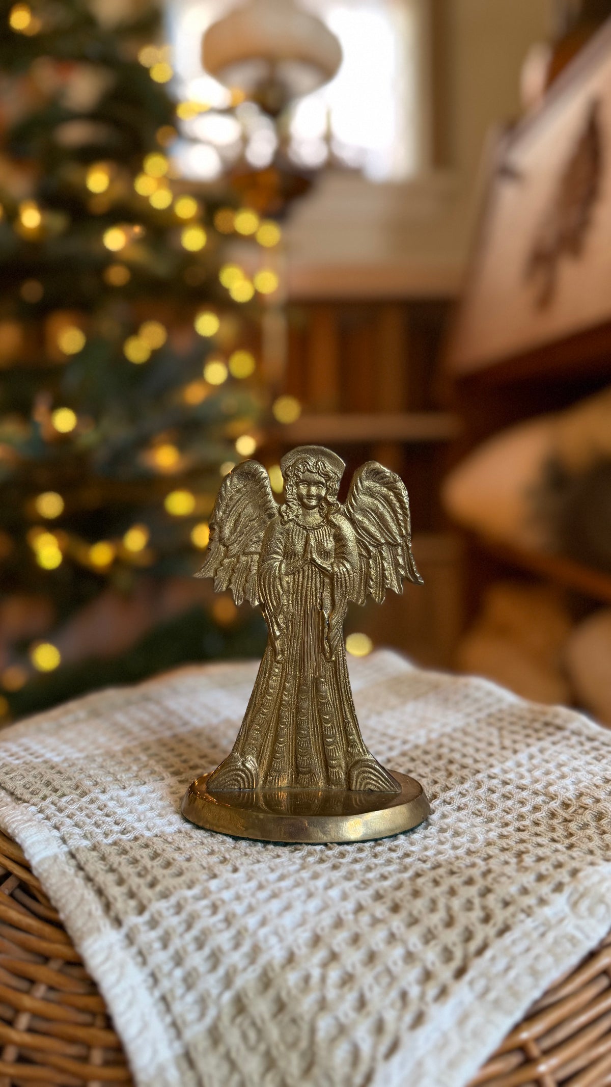 Brass Angel Candle Holder